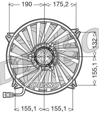 Ventilatorwiel-motorkoeling Denso DER07005