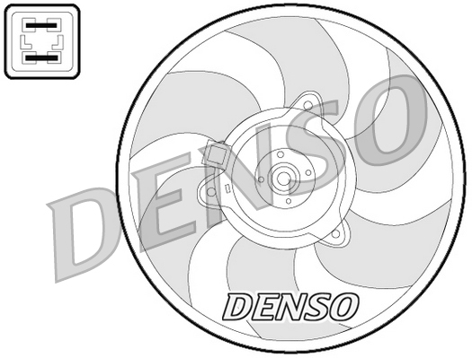 Ventilatorwiel-motorkoeling Denso DER07008