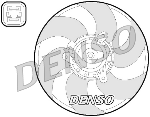 Ventilatorwiel-motorkoeling Denso DER07009