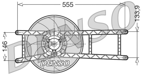 Ventilatorwiel-motorkoeling Denso DER09017