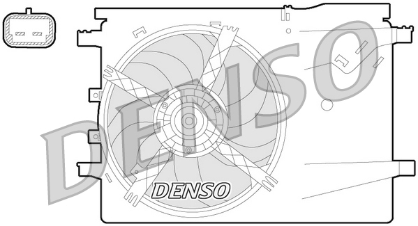 Ventilatorwiel-motorkoeling Denso DER09058