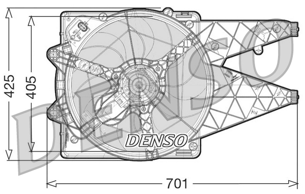 Ventilatorwiel-motorkoeling Denso DER09101