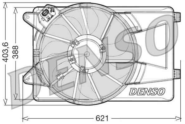 Ventilatorwiel-motorkoeling Denso DER09306