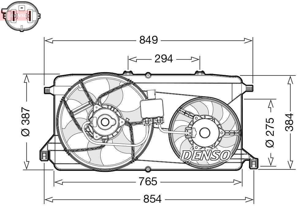 Ventilatorwiel-motorkoeling Denso DER10009