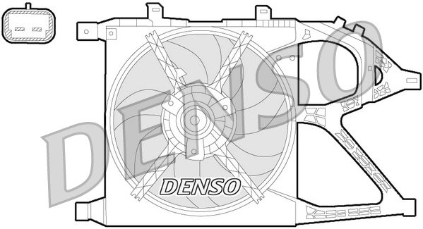 Ventilatorwiel-motorkoeling Denso DER20016