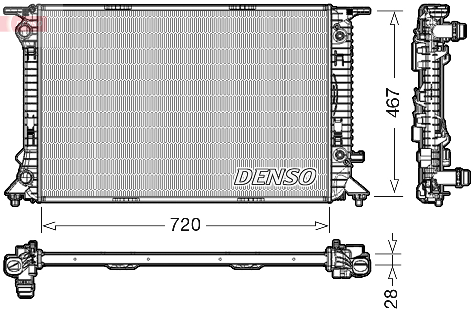 Radiateur Denso DRM02021