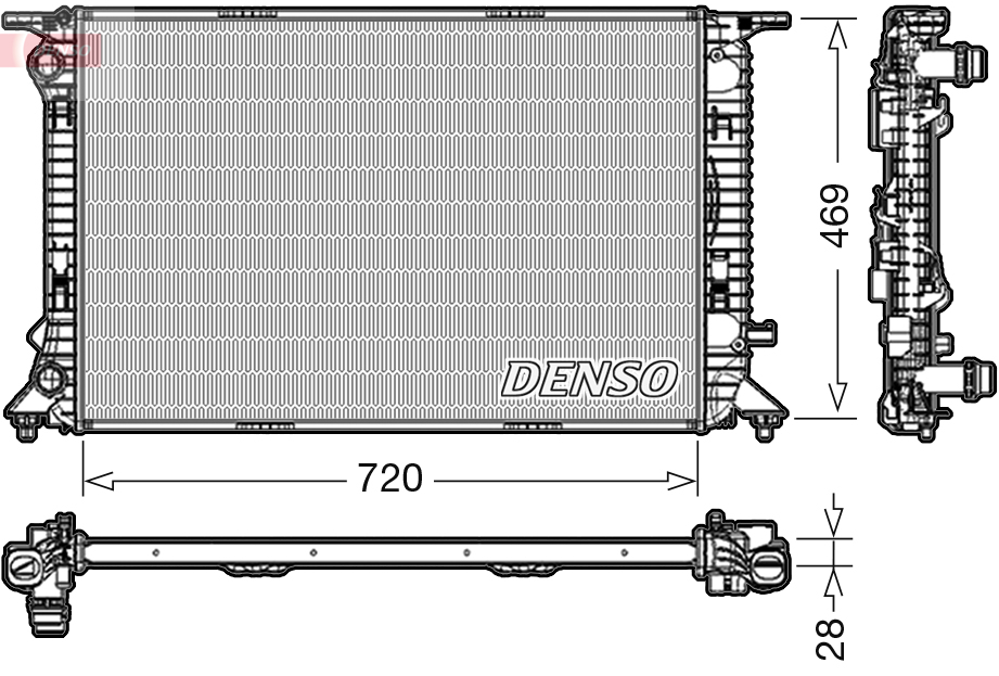 Radiateur Denso DRM02022