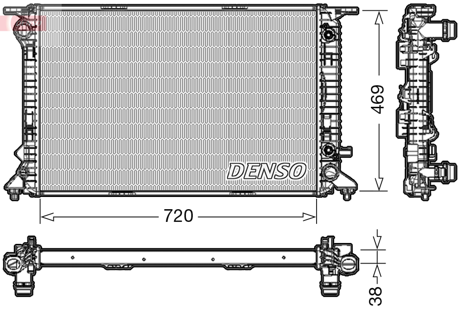 Radiateur Denso DRM02023