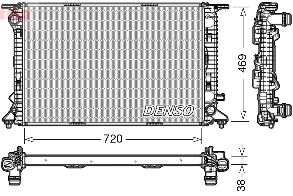 Radiateur Denso DRM02024