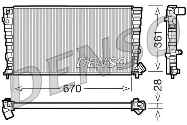 Radiateur Denso DRM07030