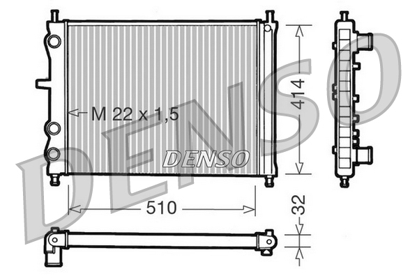 Radiateur Denso DRM09024