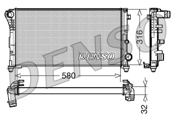 Radiateur Denso DRM09084