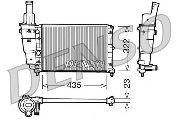 Radiateur Denso DRM09095