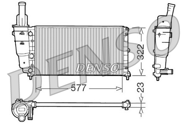 Radiateur Denso DRM09096