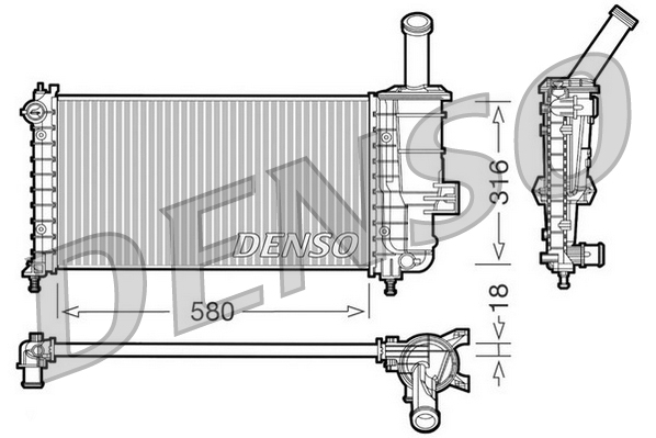 Radiateur Denso DRM09100