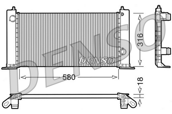 Radiateur Denso DRM09120