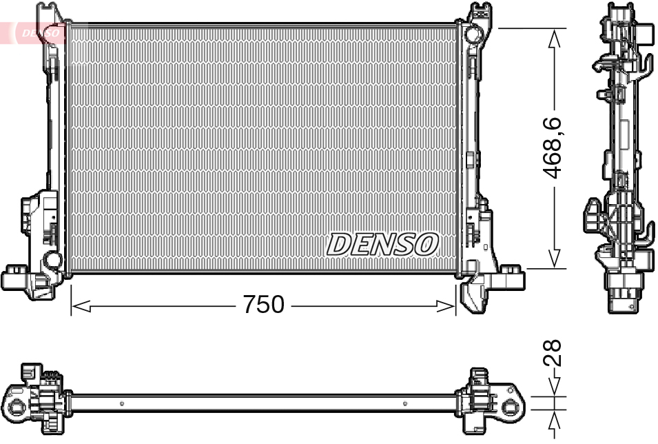 Radiateur Denso DRM09174