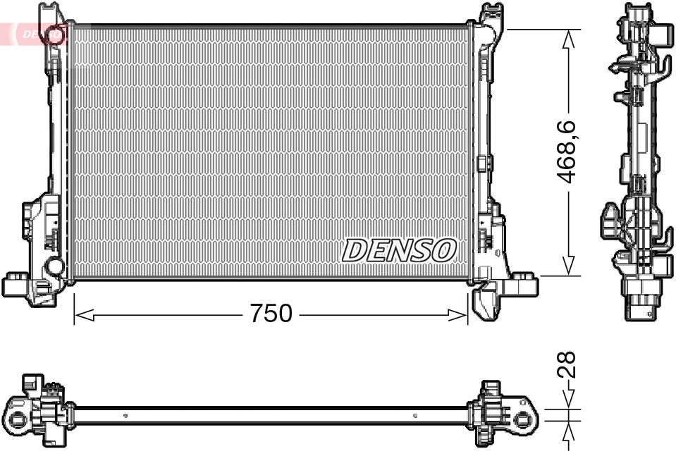 Radiateur Denso DRM09175