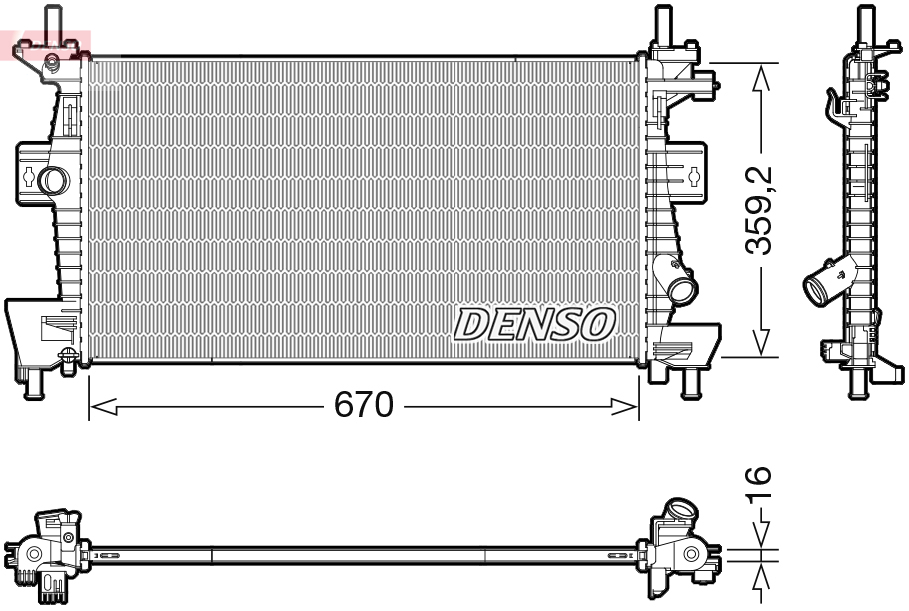 Radiateur Denso DRM10114