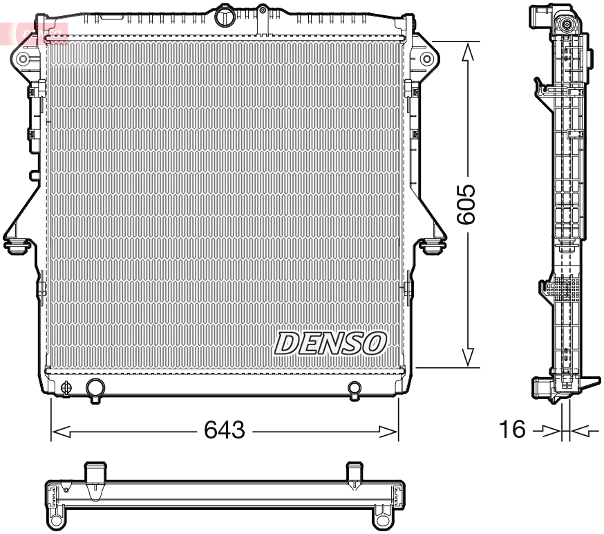 Radiateur Denso DRM10118