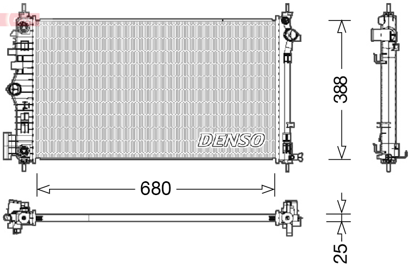 Radiateur Denso DRM15007