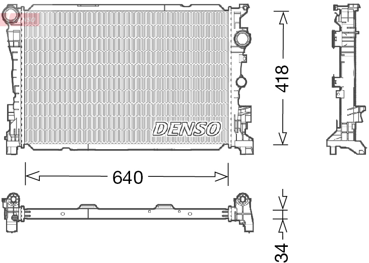 Radiateur Denso DRM17047