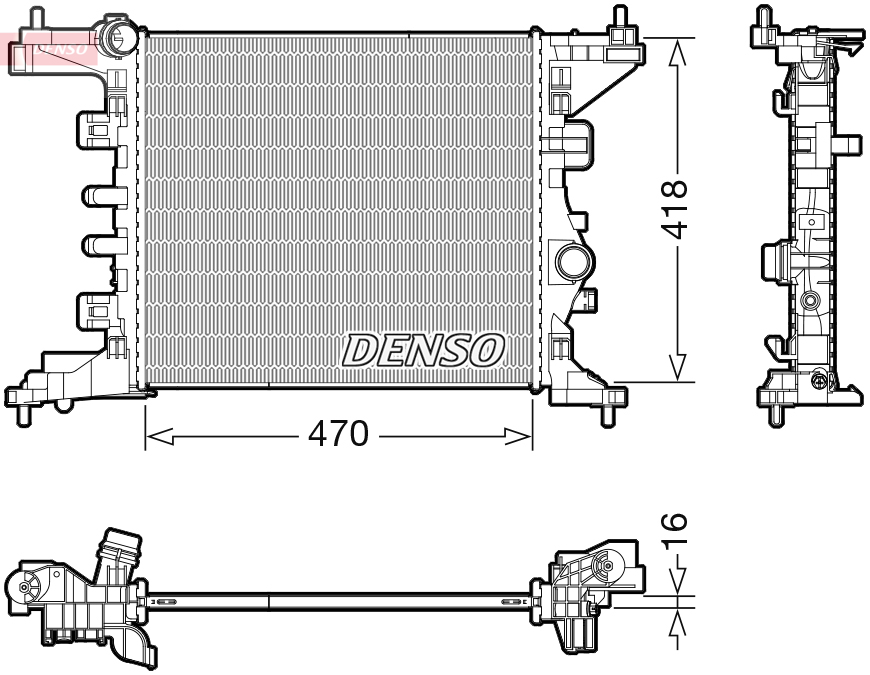 Radiateur Denso DRM20121