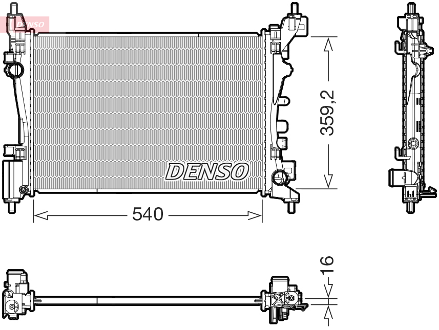 Radiateur Denso DRM20130