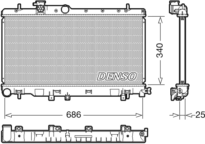 Radiateur Denso DRM36020