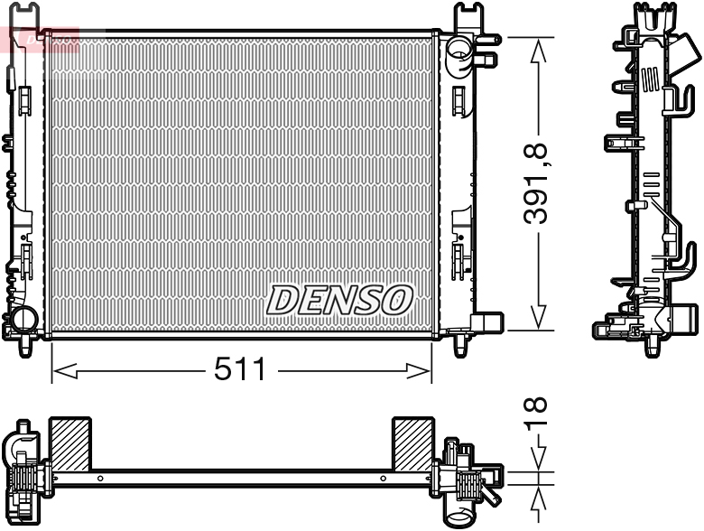 Radiateur Denso DRM37002