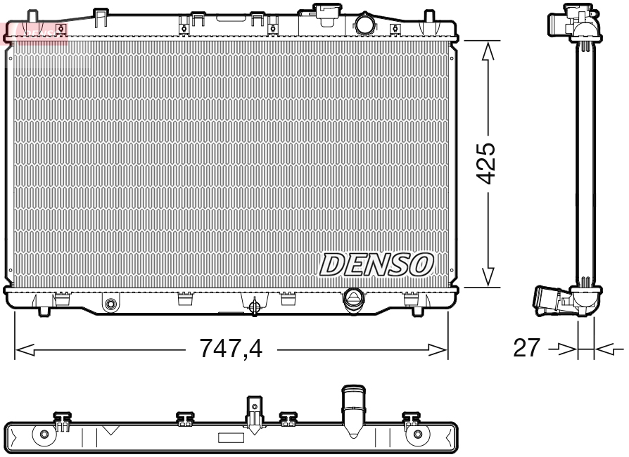 Radiateur Denso DRM40052