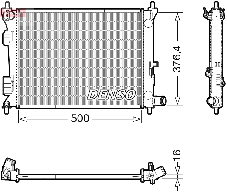 Radiateur Denso DRM41017