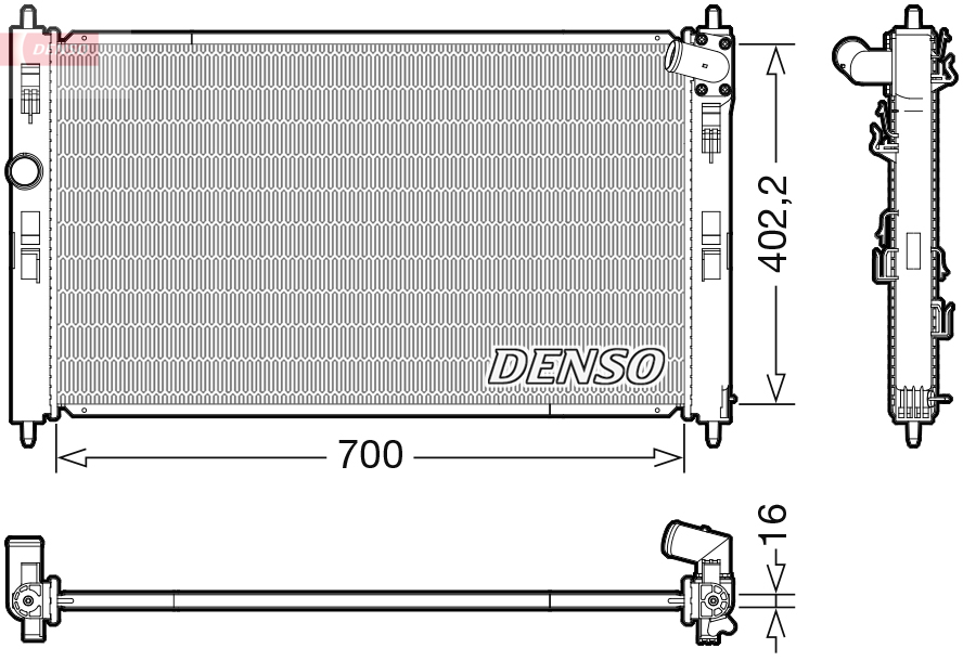 Radiateur Denso DRM45050