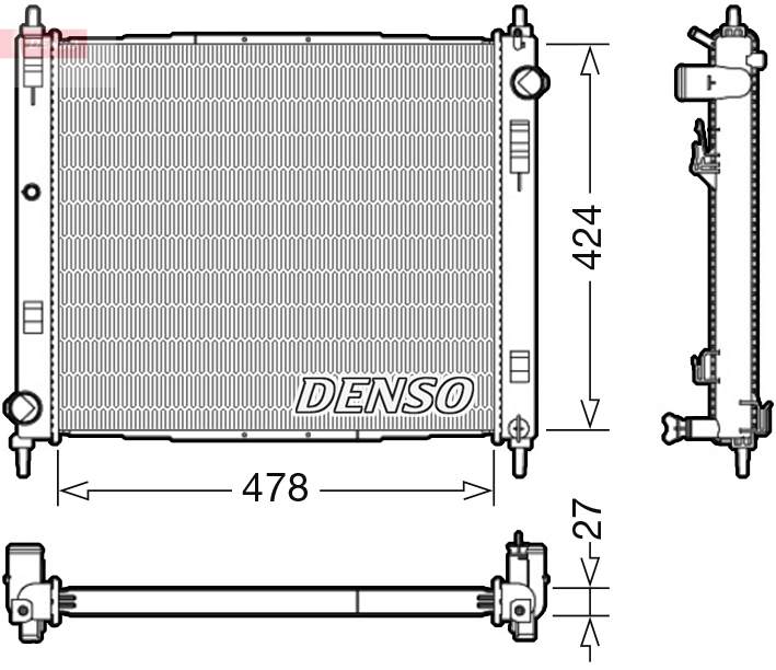 Radiateur Denso DRM46044