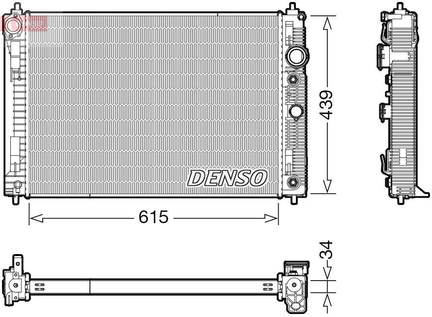 Radiateur Denso DRM46045