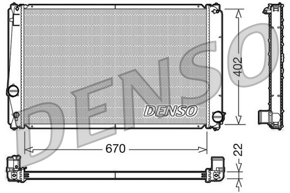 Radiateur Denso DRM50053