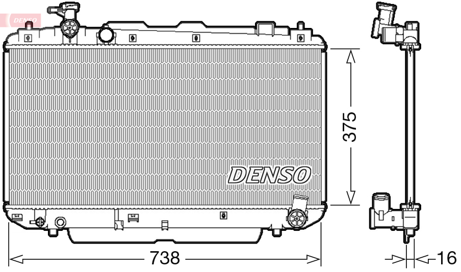 Radiateur Denso DRM50083