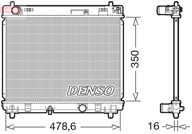 Radiateur Denso DRM50104