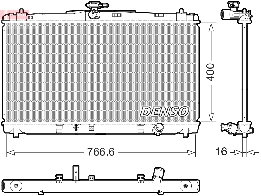 Radiateur Denso DRM50144