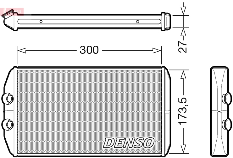 Kachelradiateur Denso DRR12008