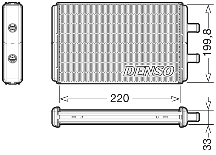 Kachelradiateur Denso DRR12016