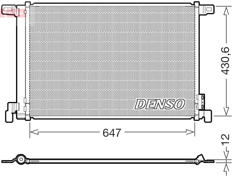 Condensor, airconditioning Denso DCN02050
