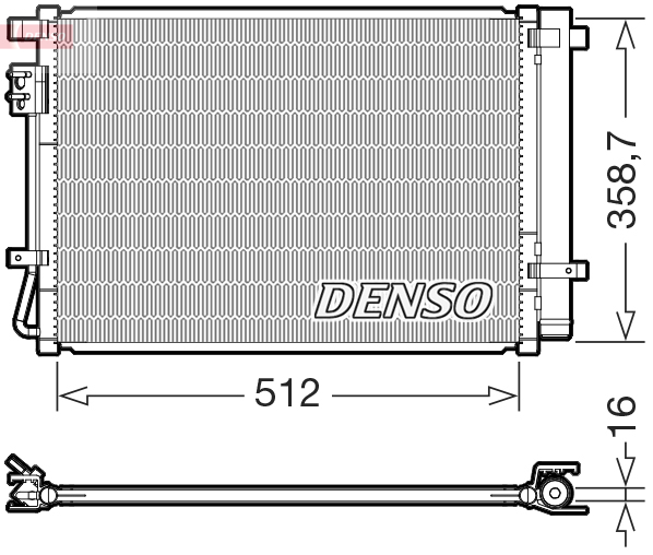 Condensor, airconditioning Denso DCN41031