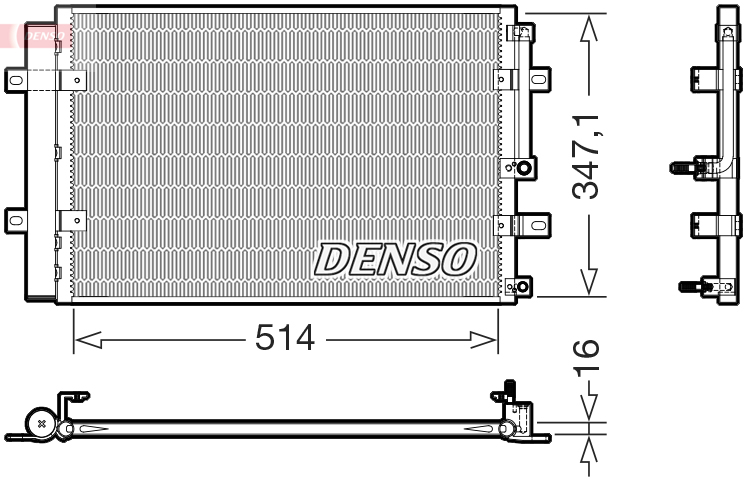 Condensor, airconditioning Denso DCN41036