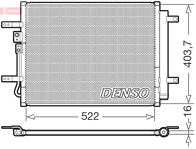 Condensor, airconditioning Denso DCN43018