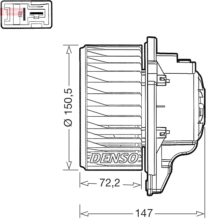 Interieurventilatie Denso DEA41016