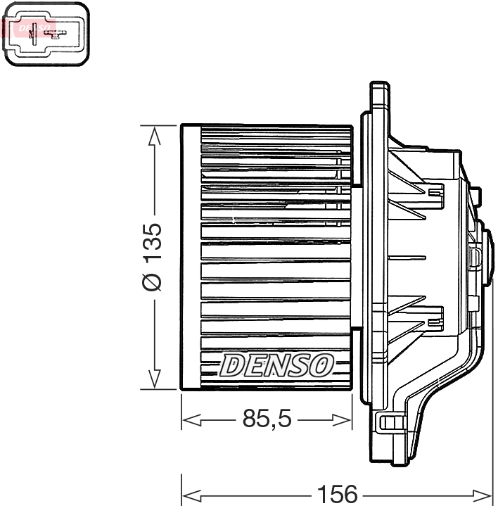 Interieurventilatie Denso DEA43016