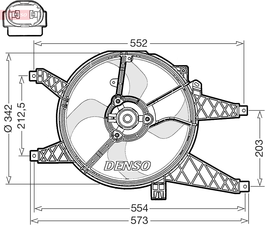Koelventilatorwiel Denso DER23006
