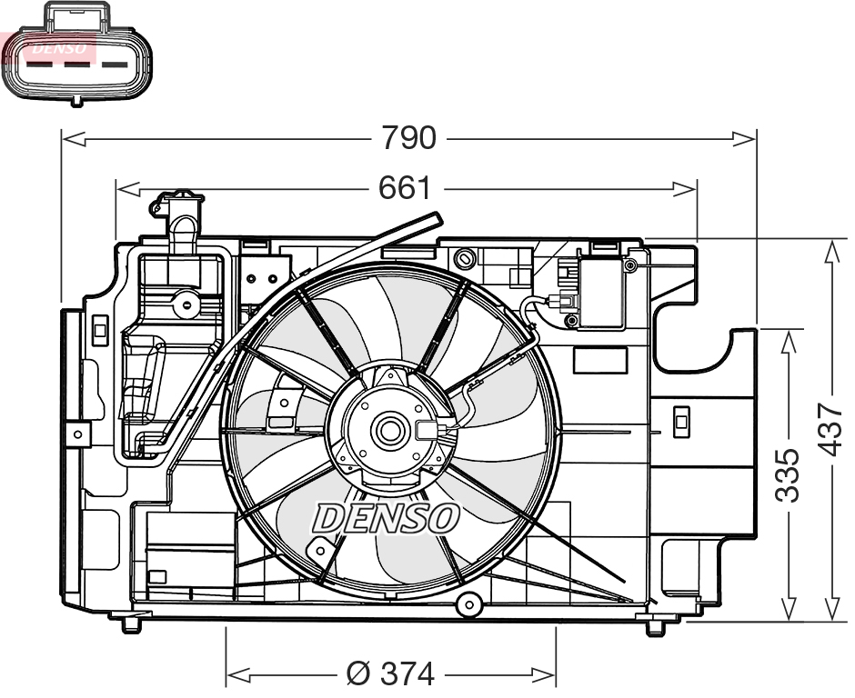 Koelventilatorwiel Denso DER50004