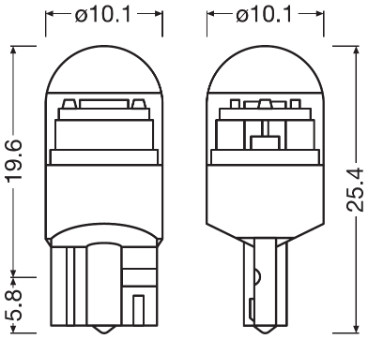 Osram Gloeilamp, deur licht 2825DWNBC-02B